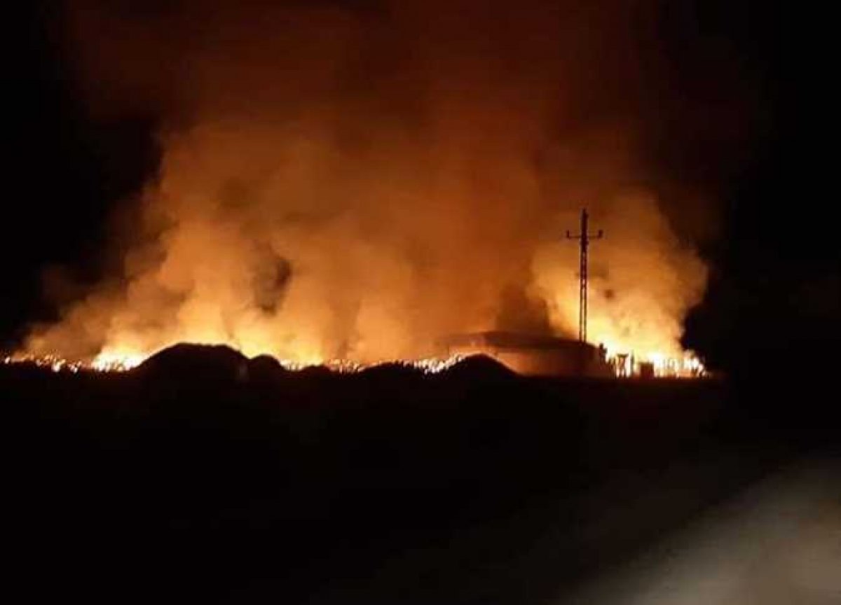 حريق بإحدى شركات الاستثمار الزراعي في شرق العوينات (صور)