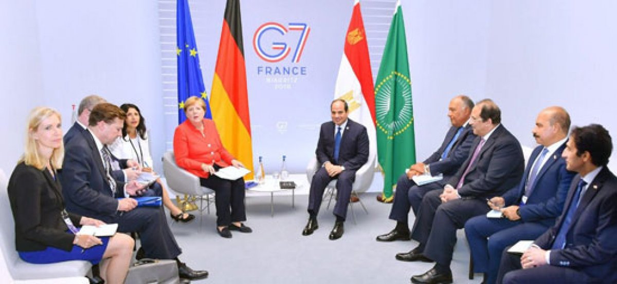 كلمة تاريخية للسيسي أمام قمة السبع الكبار.. الرئيس: حل أزمة ليبيا يحتاج لتسوية سياسية والقضاء على فوضى الميليشيات.. أفريقيا تمتلك إمكانات تؤهلها لتكون شريكا للمجتمع الدولى.. والتحول الرقمى من أهم محفزات النمو