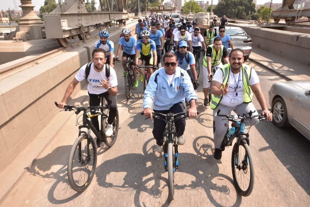 إقامة مارثون دراجات للشباب على أرض مدينة القناطر الخيرية دعماً للشباب وتنشيطاً للسياحة