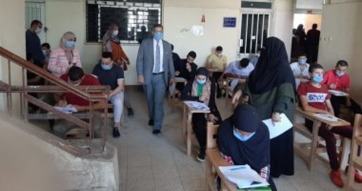 نائب رئيس جامعة بنها يتفقد الامتحانات بكلية التربية النوعية والمعهد الفنى للتمريض