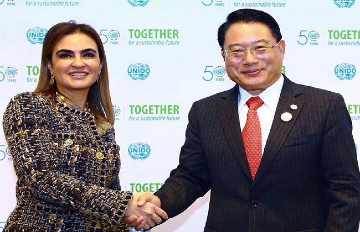  سحر نصر، التقت لي يونج، مدير عام منظمة الأمم المتحدة للتنمية ‏الصناعية "اليونيدو