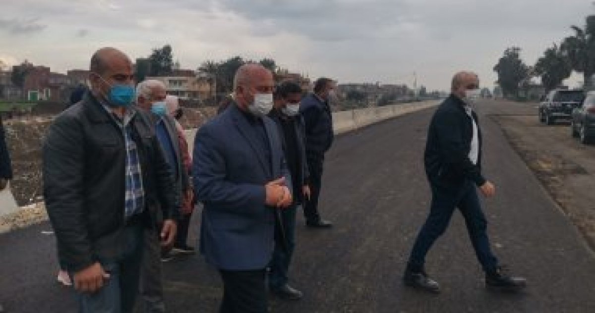 تفقد المهندس كامل الوزير  وزير النقل  مشروع  تطوير طريق المنصورة جمصة 