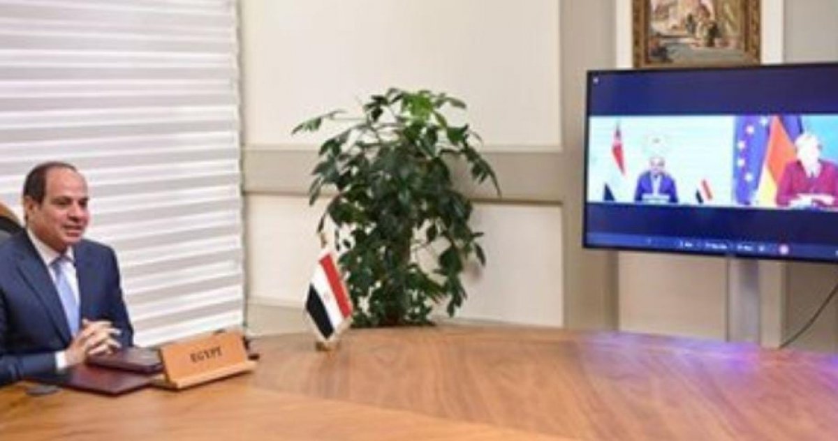 الرئيس في اتصالاً هاتفياً مع المستشارة الألمانية