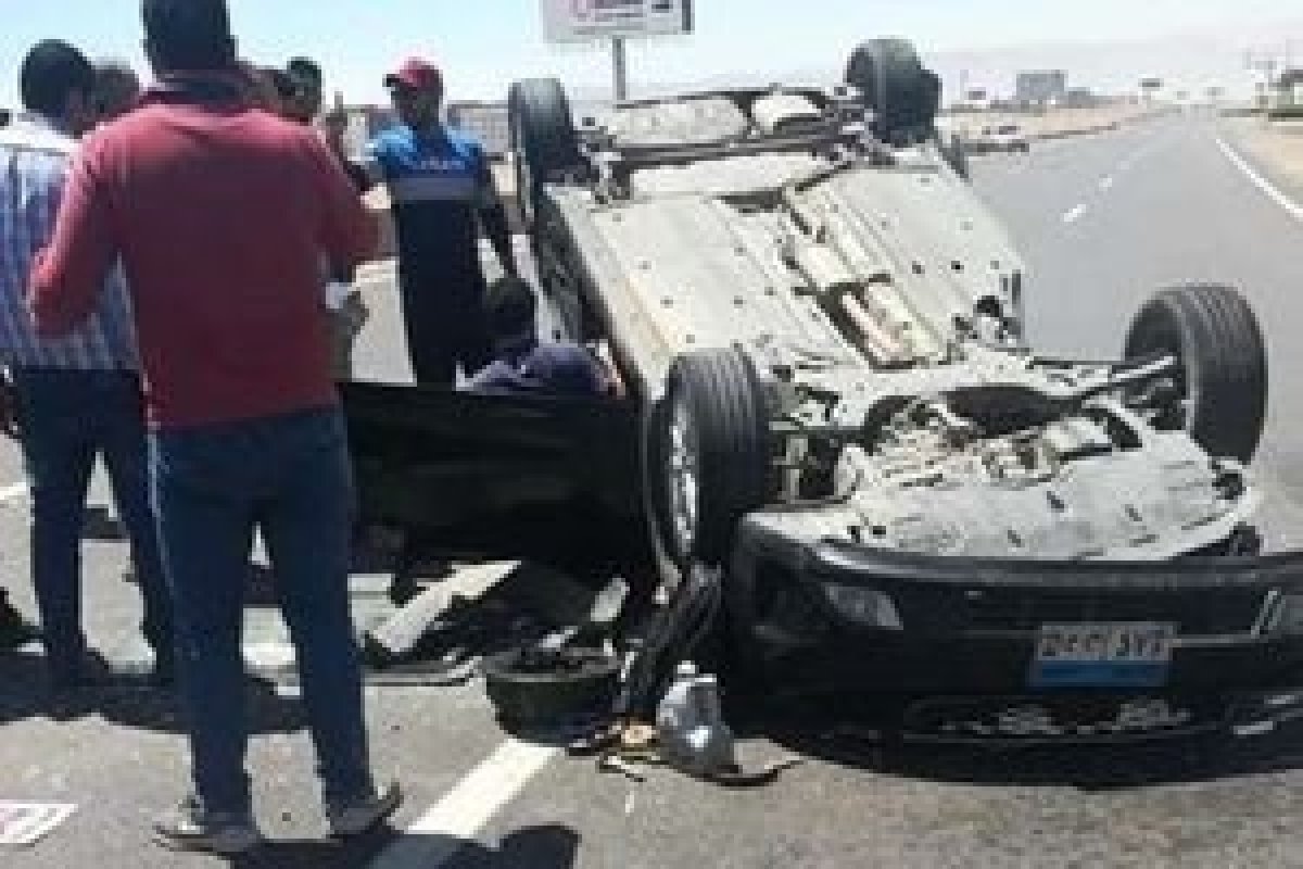 إصابة خمسة أشخاص في حادث إنقلاب سيارة ملاكي بأسوان.. اعرف التفاصيل 