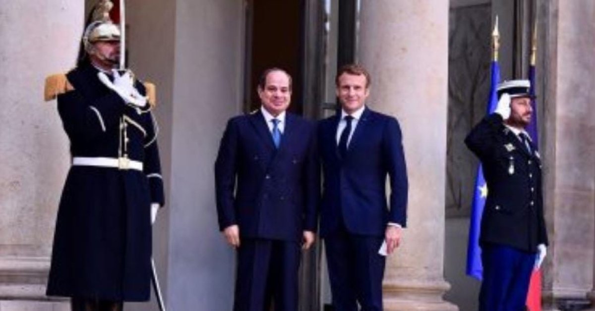 ماكرون يستقبل الرئيس السيسي بمؤتمر باريس الدولي