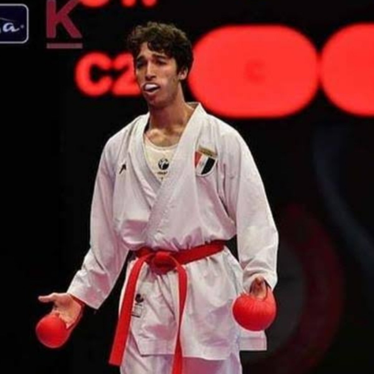 لاعب منتخب مصر للكاراتيه يتوج بالميدالية الذهبية فى بطولة الشرطة العربية