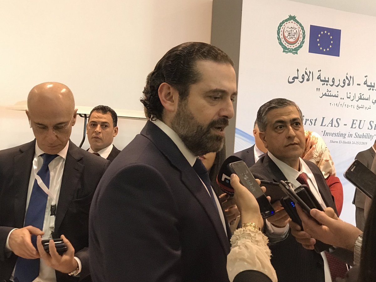 الحريرى" من شرم الشيخ: لقائى بالسيسى  "مسك الختام" لسلسلة اللقاءات التى عقدها على هامش القمة، 