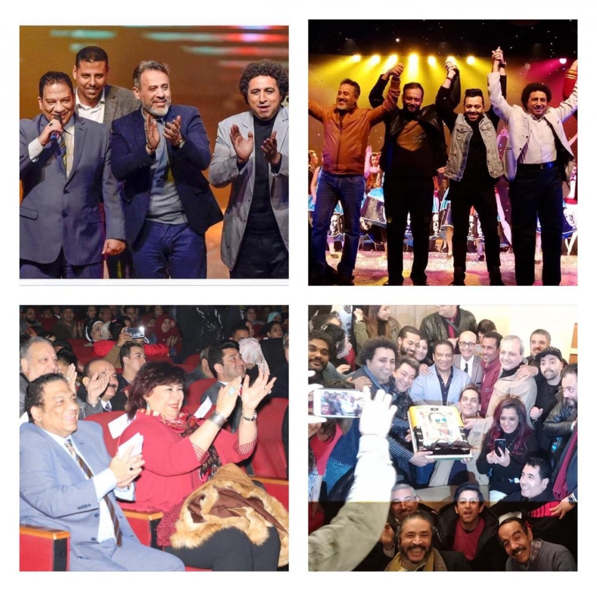 نجوم سيرة حب يحتفلون بالتجديد للمخرج د  عادل عبده 