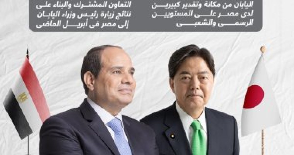 الرئيس السيسى يؤكد تقدير مصر لليابان على المستويين الرسمى والشعبى.. إنفوجراف