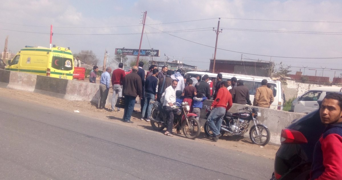 حادث مروع  منذ قليل على طريق ميت غمر زقازيق