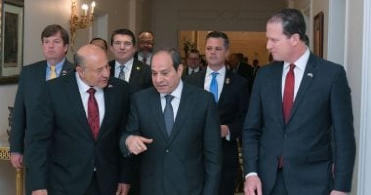 الرئيس السيسى ووفد النواب الأمريكى: حل الدولتين السبيل لاستعادة استقرار المنطقة