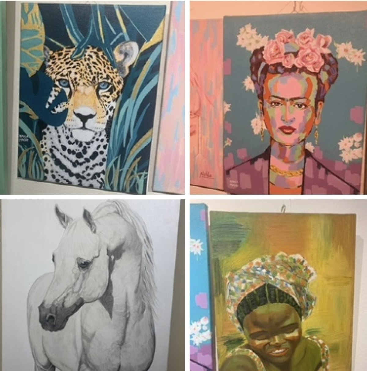 تشارك الفنانة التشكيلية نهلة مجدى بجاليرى لمسات بالدقى 