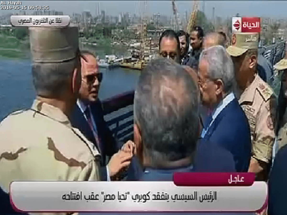 تفقد الرئيس عبد الفتاح السيسى،كوبرى تحيا مصر