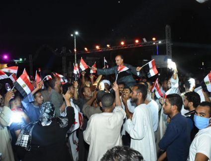 تظاهرة حب وتأيد من شعب أسوان للقيادة السياسية بمناسبة احتفالات انتصارات أكتوبر المجيدة 