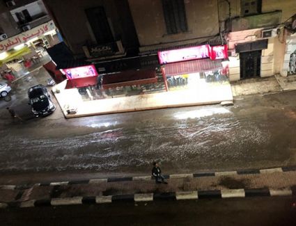 استمرار هطول الأمطار على مدن وقرى كفرالشيخ