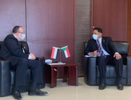 السفير المصرى فى السودان يبحث مع وزير الطاقة والتعدين مشروع الربط الكهربائى