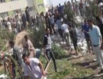 إصابة موظف بالمنيا اليوم 