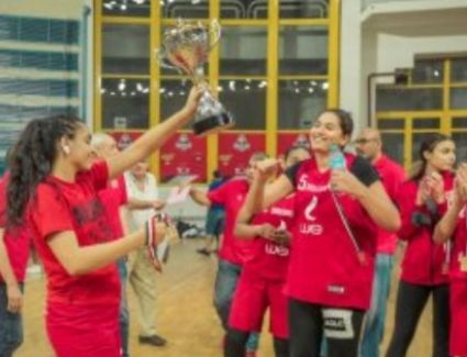 فوز فريق كرة السلة سيدات ببطولة منطقة القاهرة