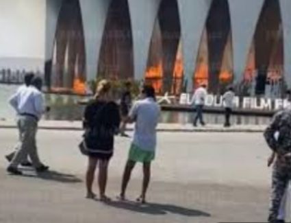 حريق هائل قبل إفتتاح مهرجان الجونة