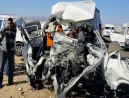 حادث بالطريق الزراعي بالمنيا 