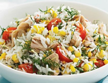 للحمية الغذائية، لك طريقة تحضير سلطة التونة مع الأرز