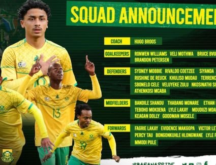 انضمام لاعبي بيراميدز و الأهلي إلي منتخب جنوب أفريقيا 