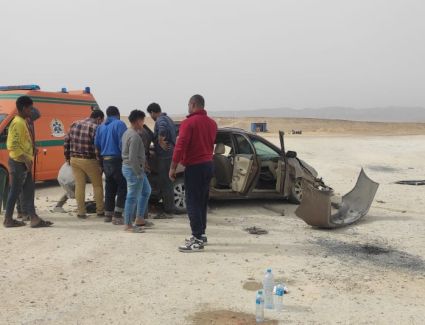 إصابة 8 أشخاص في حادث تصادم بطريق السويس الإسماعيلية