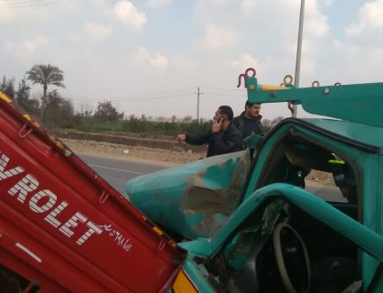 حادث مروع  منذ قليل على طريق بلبيس 