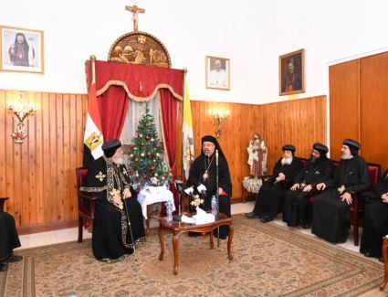 بطريرك الأقباط الكاثوليك خلال قداس عيد الميلاد : نهنئ الرئيس لاختيار الشعب له لمواصلة العمل لخير بلادنا