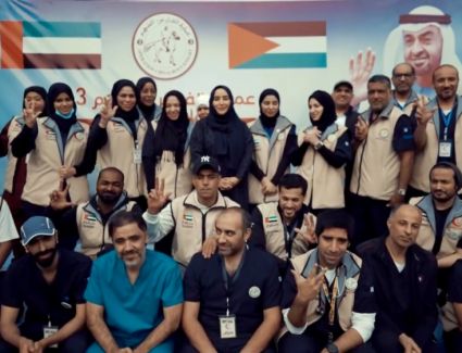 وفد إماراتي طبي يزور المستشفى الميداني الإماراتي في غزة