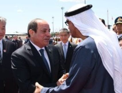 لقاء أخوى يجمع الرئيس السيسى والشيخ محمد بن زايد فى الصين.. صور