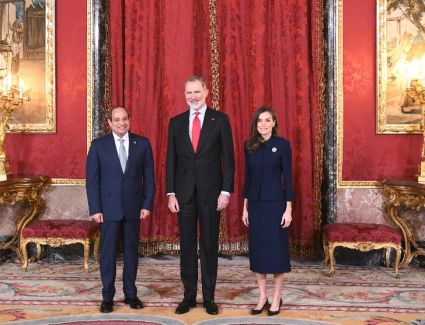 الرئيس السيسي يشكر ملك وملكة إسبانيا ورئيس الحكومة على حسن الاستقبال