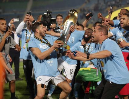 مراسم تتويج بيراميدز بدوري أبطال إفريقيا ويتأهل لكأس عالم الأندية 