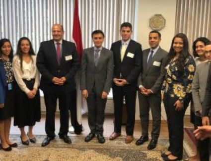 قنصل مصر بنيويورك يستقبل مدير المعهد الدبلوماسى للخارجية و13 ملحقا جديدا